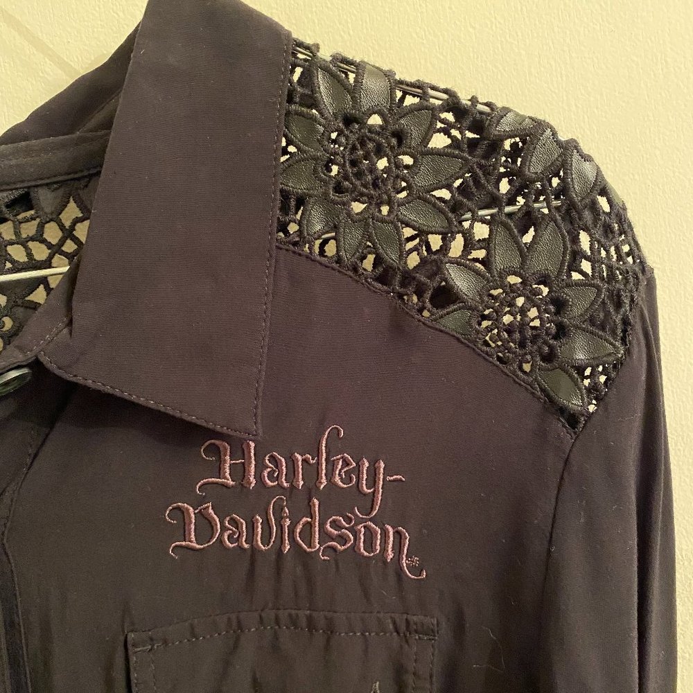 Gorgeous Black Harley Davidson Blouse